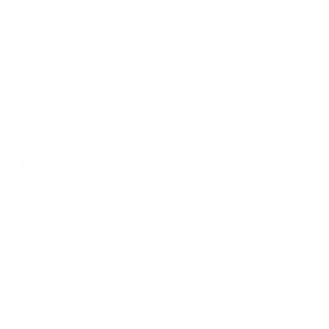 White checkmark inside circle on black background.